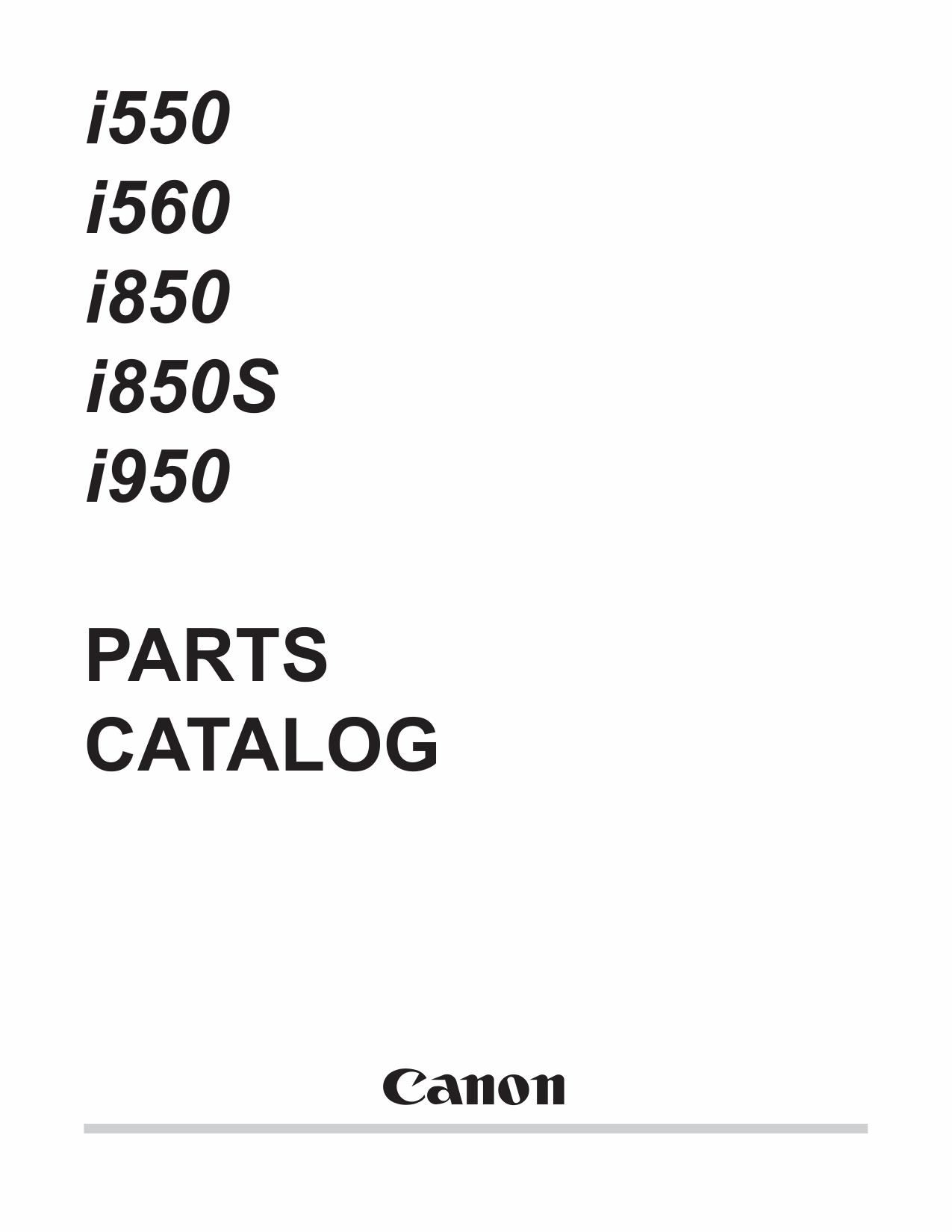 Canon PIXUS i560 i850S Parts Catalog Manual-1